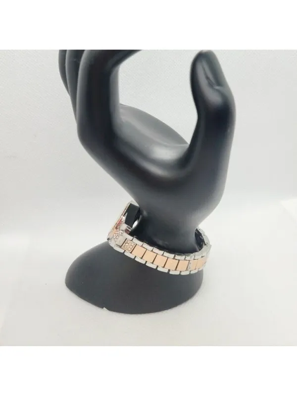Womens Rose Gold Bi Color Japan Movement Watch - Image 3