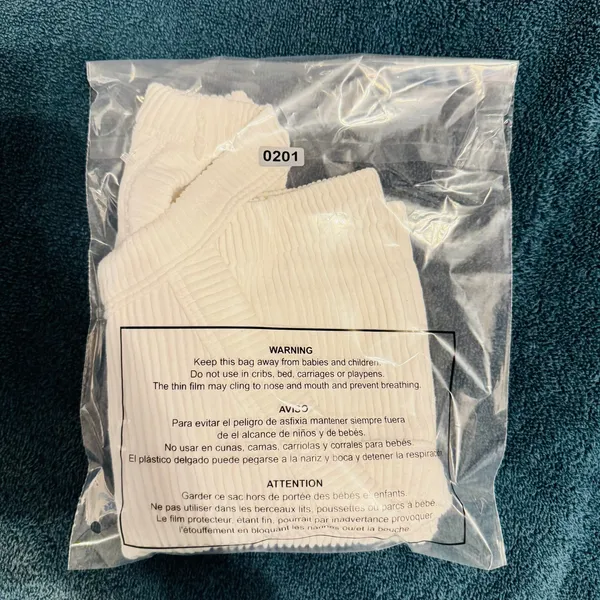201 | NWOT Aerie Real Good Womens XS Ribbed High Neck Halter Crop‎ Top White - Image 8