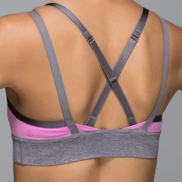 Lululemon If You're Lucky Bra Vintage Pink / Heathered Slate - Image 7