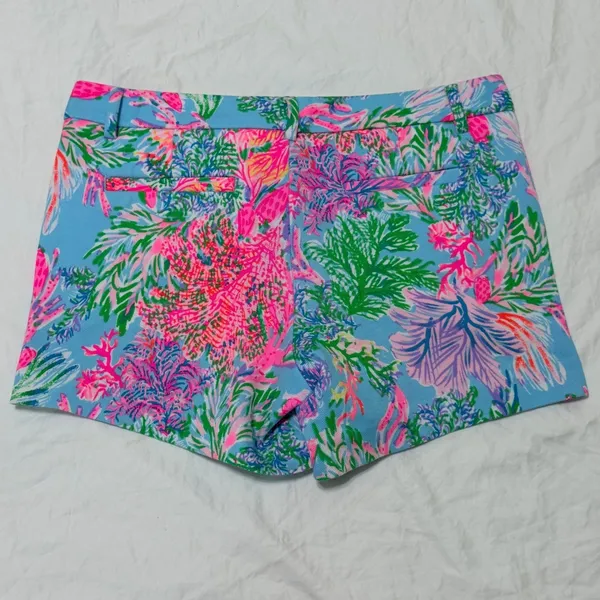 Lilly Pulitzer Callahan Knit Shorts Size 6 Celestial Blue Cay to My Heart 005699 - Image 3