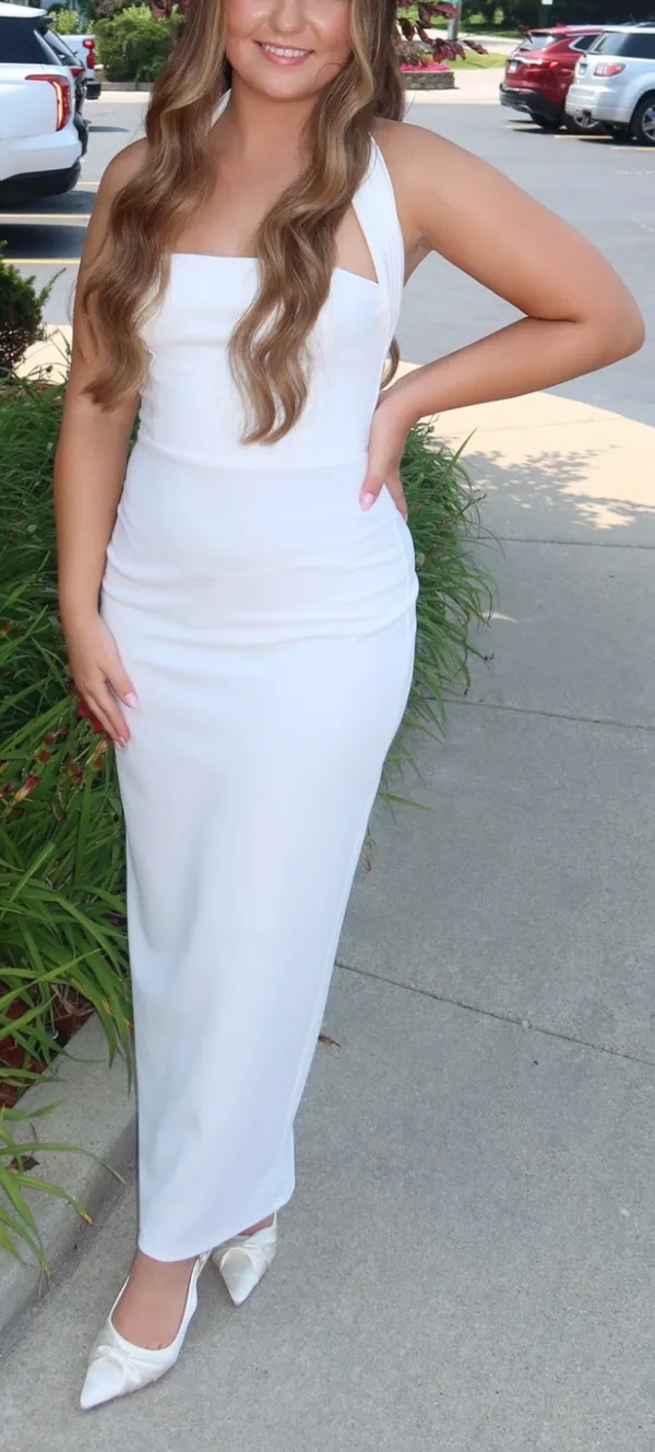 Showpo White Midi Dress - Image 3