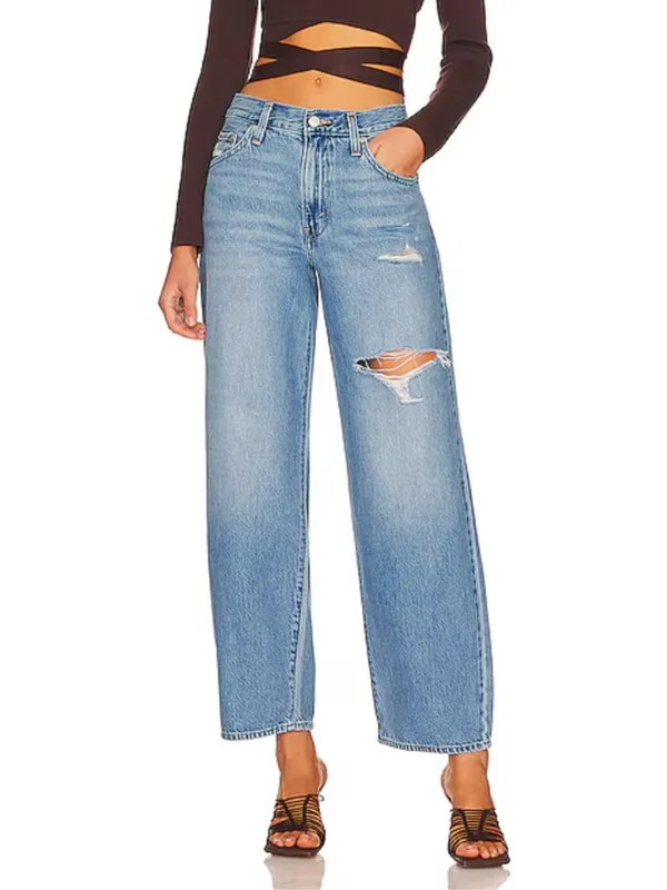 Levi’s Premium Baggy Dad Jeans 24 Fits 27x28 In the Middle Distressed $118 - Image 11