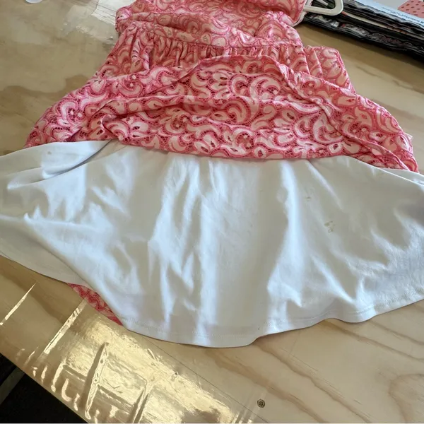 🍁 Betsey Johnson Pink Lace‎ Lined Peter Pan Collared Dress Womens Size 6 - Image 14