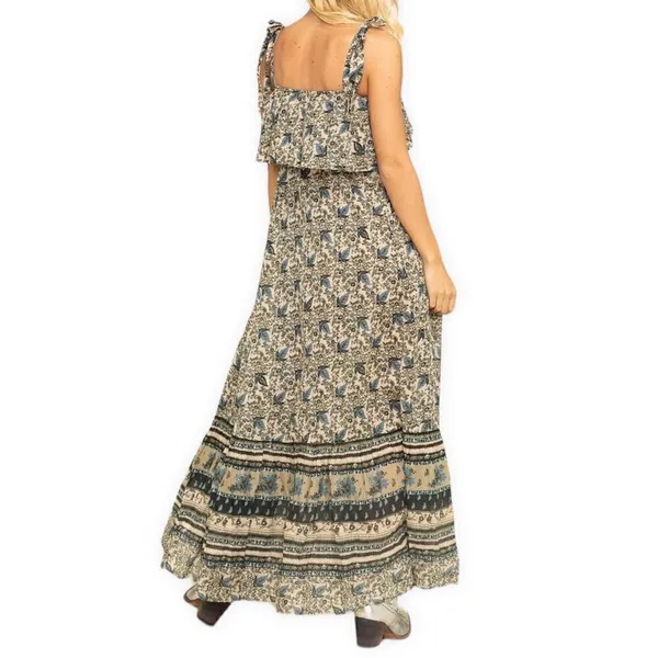 New Free People Tangier Boho Babydoll Maxi Dress Size M - Image 6