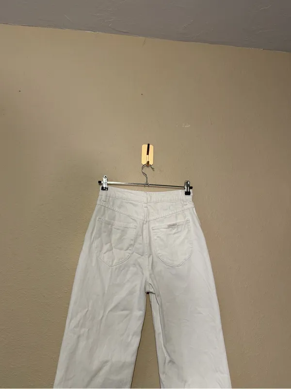 Rollas White Heidi High Rise Loose Straight Jeans Size 27 - Image 7