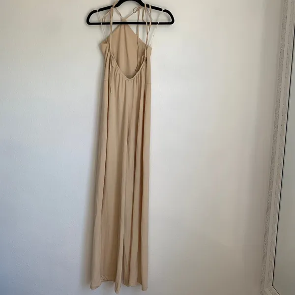 NWT‎ Zara Beige Halter Jumpsuit Blogger Favorite - Image 5