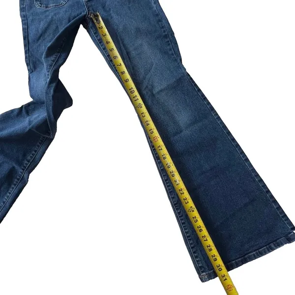 Celebrity Pink High Rise Braided Waist Patch Pocket Flare Jeans 7/28 70s Retro - Image 8