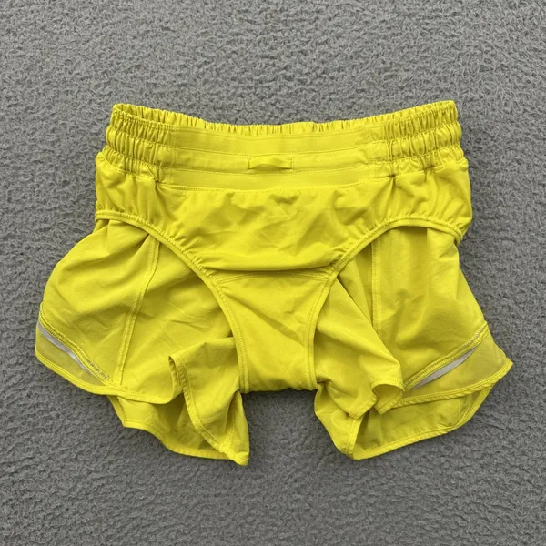 Lululemon Hotty Hot Shorts Low Rise 4" Sonic Yellow Athletic Athleisure Women 6 - Image 3