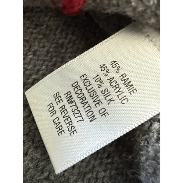 Croft & Barrow Ramie Silk Christmas‎ Sweater zip up cardigan Cardinal Floral - Image 6
