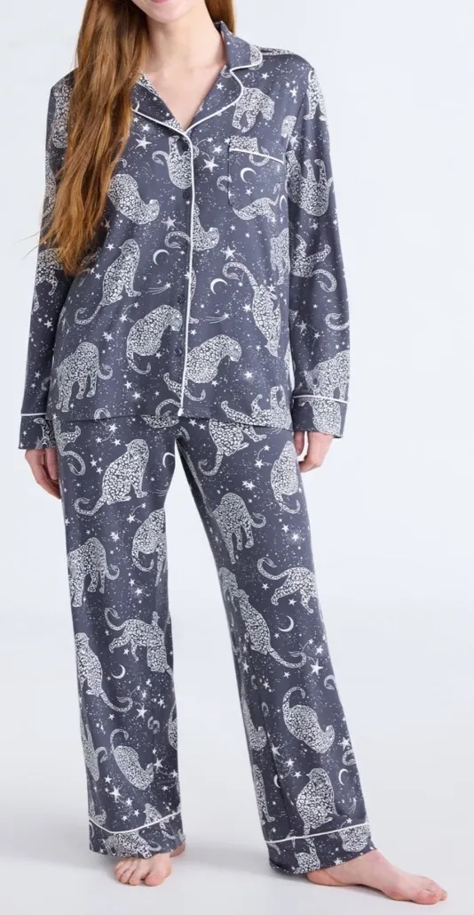 Walmart Joyspun Women's Dreamy Soft Collection Long Sleeve Top and Pants Pajama Set - Image 2