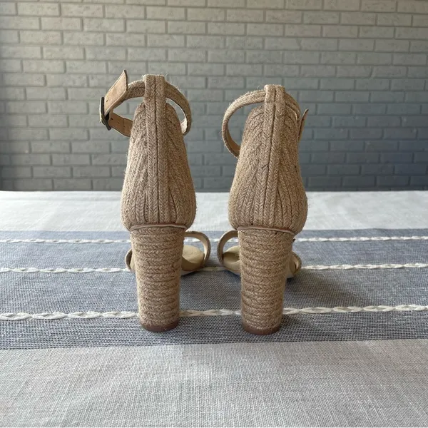 Jeffrey Campbell Rowboat Block Heel Sandals Tan Size 7 - Image 6
