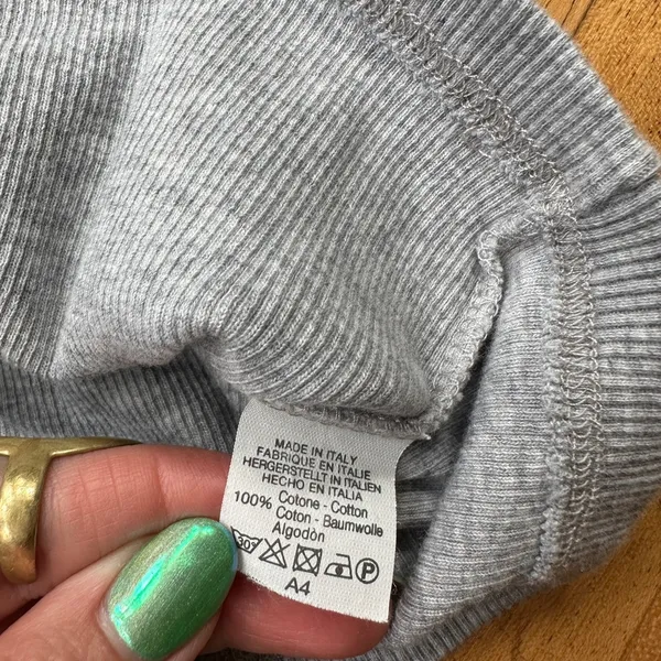 Brandy Melville Heather Gray Button Thermal, One Size - Image 8