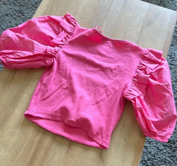 ZARA puff sleeve crop top - Image 3