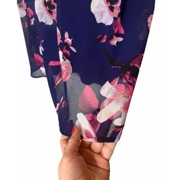 AON) NWT Dress Small Floral‎ Francesca's Miami S floral blue New With Tags - Image 6