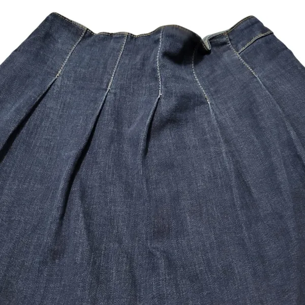 One5One Skort Size Medium W24"3.5" ONE5ONE Blue Denim Skort Pleated Skirt Shorts - Image 2