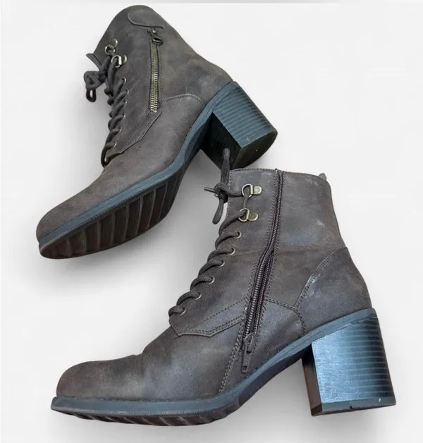 Grunge lace up boots Brown Size 9 - Image 2