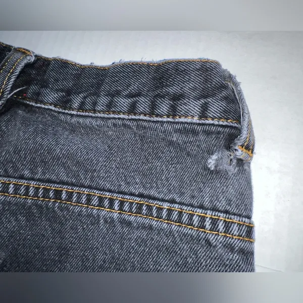BDG Urban Outfitters Super High Waist Wide Leg Jeans w/ Orange Stitching size 27 - Image 4