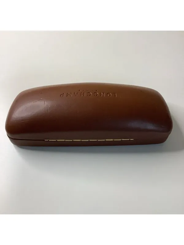 Longchamp Paris Brown Hard Shell Clamshell Sunglasses Eyeglasses Case, Used - Image 6