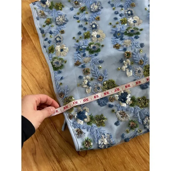 Blue sequence flower dress size medium - Image 8