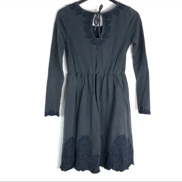 Anthro Saturday Sunday‎ grey embroidered dress small - Image 7