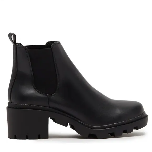 Steve Madden Hadlee Chelsea Boots Black Pull On Lug Size 10 - Image 2