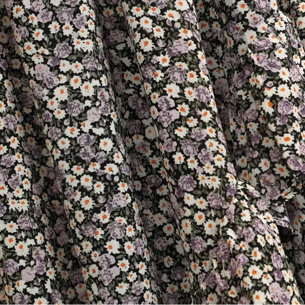 Lulus Evalina Black Floral Print Mock Neck Midi Dress Size Small - Image 11