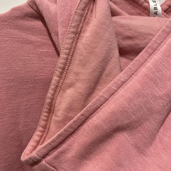Fabletics Hoodie Sweatshirt Pink Oversized Lightweight Soft Athleisure size S - Image 12