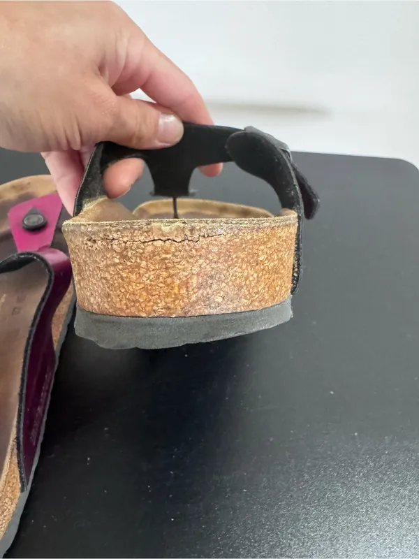 Birkenstock Metallic Magenta Gizeh Thong Sandals - Image 7