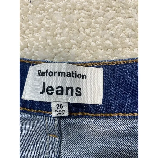 Reformation Bex Super Stretch High Rise Wide Leg Jeans Wheeler Size 26 - Image 8