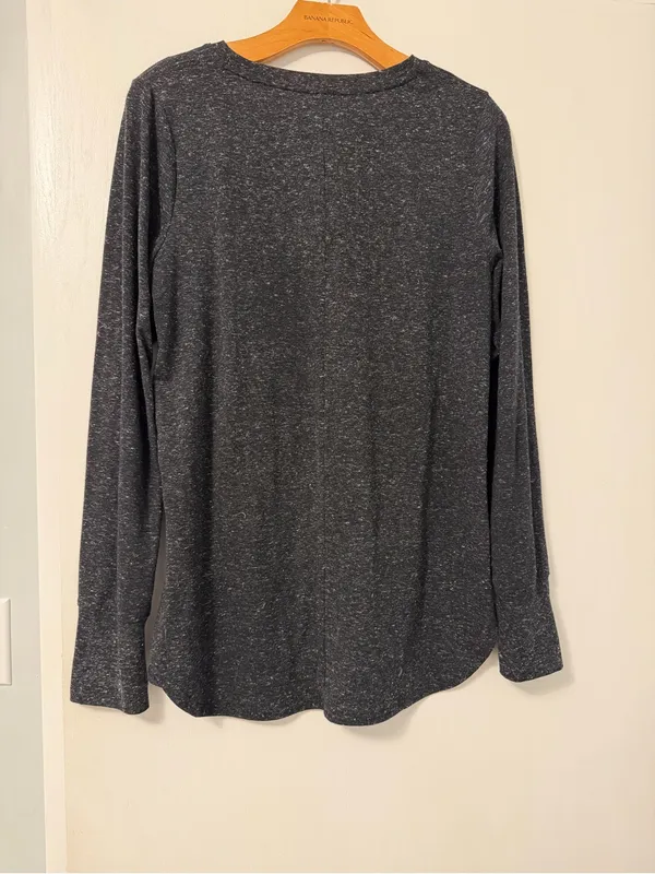 tek gear Long Sleeve Crewneck in Charcoal Heather - Image 2