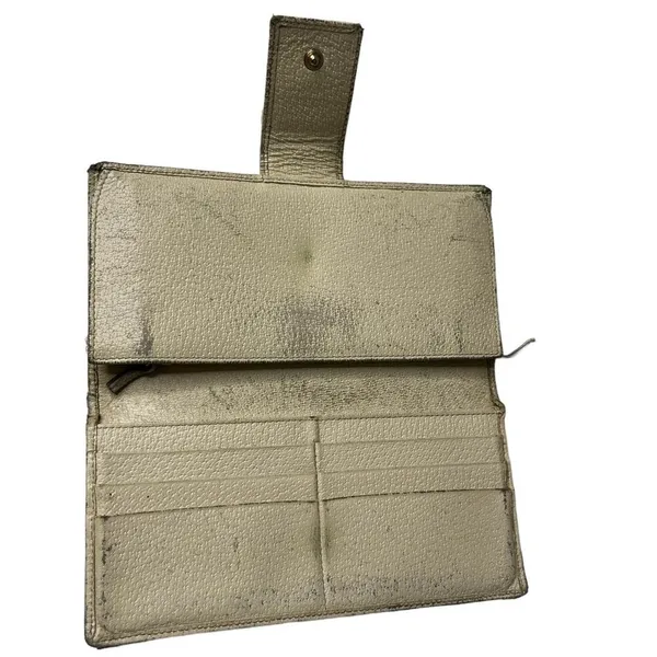 Gucci D Ring GG Canvas leather Continental Wallet Cream leather interior - Image 6