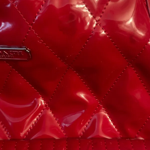 Coach Poppy Glossy Red Quilted Patent Leather Bag - Image 13
