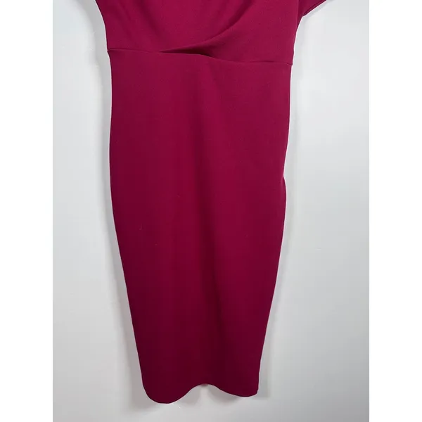Alexia Admor Olivia Draped Shoulder Sheath Dress Women XS plum Cocktail Chic - Image 3