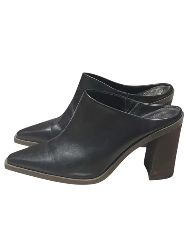 Vince Camuto 𖤐 Weeren Heel Mule Boot Bootie 𖤐 Black Leather 𖤐 8.5M 𖤐 Worn Once - Image 8