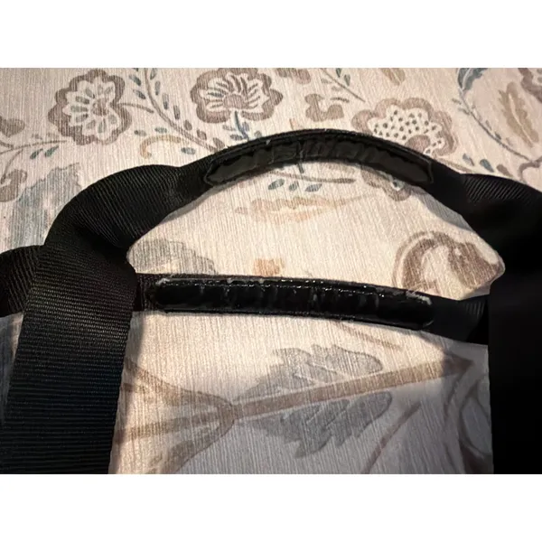 Kipling Tote Bag Womens Large Black Nylon Patent Trim Gold Hardware Multi Pocket - Image 5