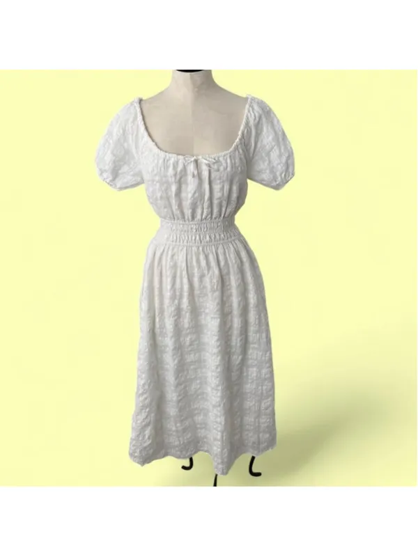 Madewell Sophia Midi Dress in Seersucker Check - Size XS - Image 3
