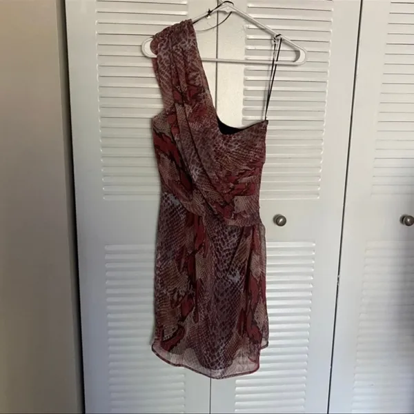 W118 by Walter Baker One Shoulder Brown Dress - Image 5