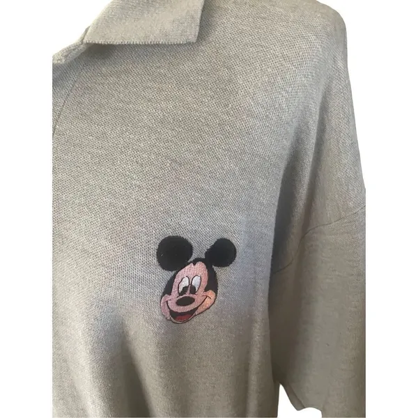 Mickey Unlmtd. Mickey Mouse Gray Polo Short Sleeve 100% Cotton Shirt Size XXL-EU - Image 4