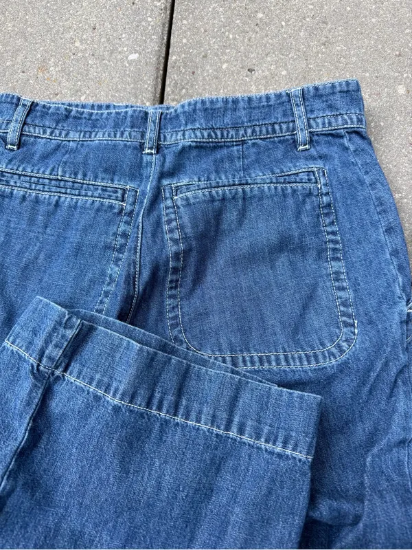 A.P.C. Seaside Indigo Delave Wide Leg Patch Pocket Jeans 26 - Image 7