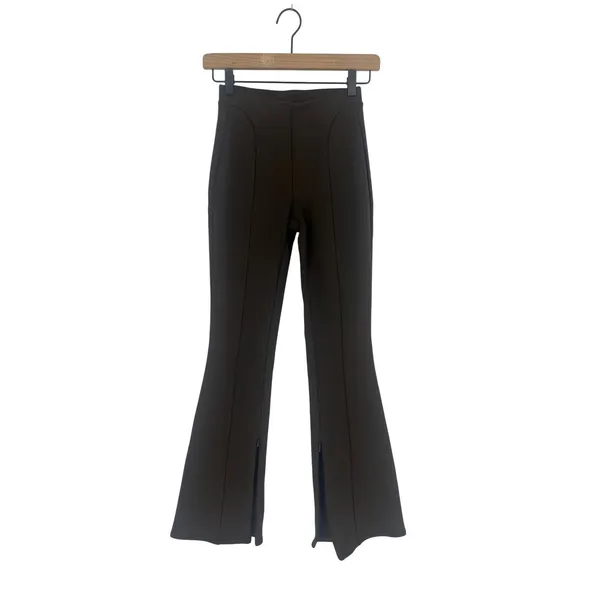 Alo High-Waist 7/8‎ Zip It Flare Legging Brown XXS - Image 5