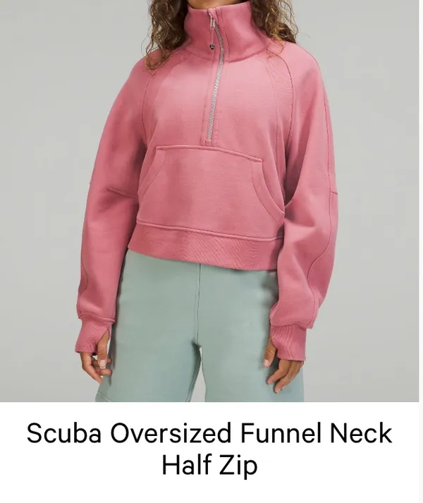 Scuba Oversized Half-Zip Hoodie funnel neck - Image 4