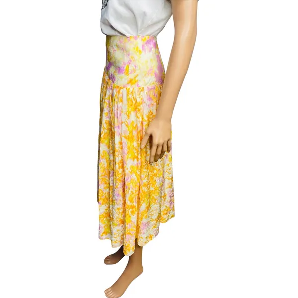 Anthropologie Maeve Printed Flounce Midi Skirt size M - Image 6