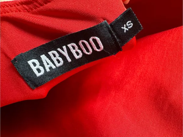 Babyboo Cyanne Square Neck Thigh Slit Scoop Back Maxi Dress Red XS Date Night - Image 4