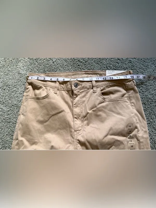 American Eagle Tan Hi-Rise Jeggings Womens Size 12 Next Level Stretch NWT - Image 2