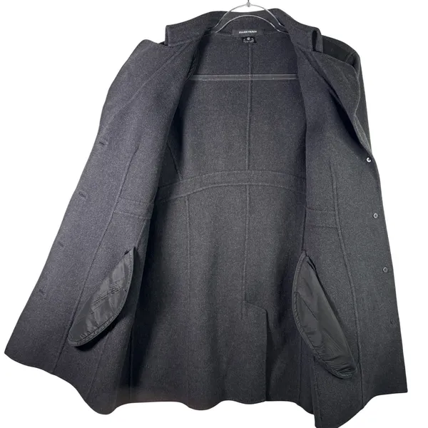 Ellen Tracy‎ Wool Angora Blend Car Coat Gray Womens Sz 12 Tailored Quiet Luxury - Image 9