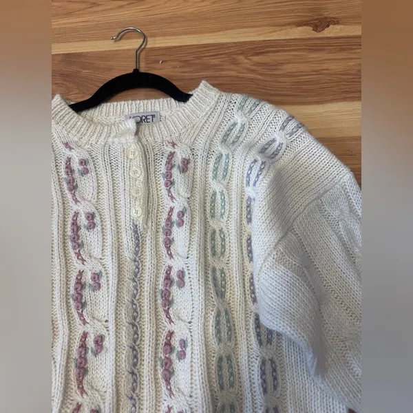 Vintage Grannycore Knit Sweater Size XL - Image 2