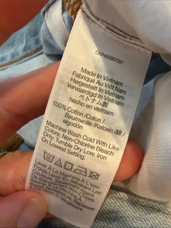 Madewell 90s Straight Crop Jeans Light Wash Distressed Size 26 - P29 - Image 4