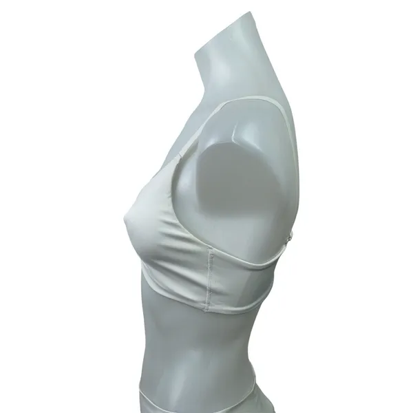 Gymshark Elevate White Twist Front Workout Activewear Bra Bralette Crop Top Sz S - Image 2