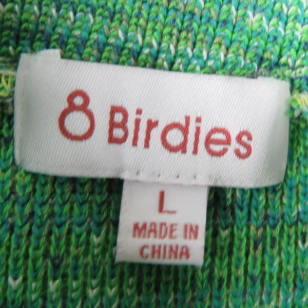 Verge Girl 8 Birdies Green Marled Knit High Rise Body Con Mini Skirt Large - Image 4