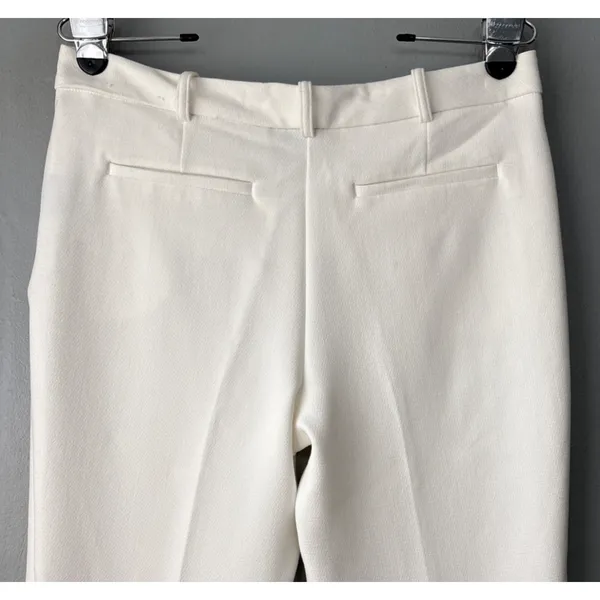 Worthington Dress Pants Size 6 Slim Fit White Ankle Ponte Trousers Office Career - Image 5